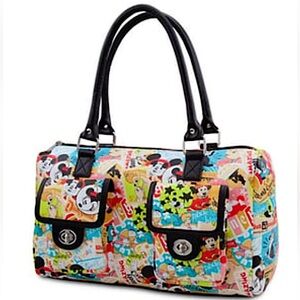 Disney Parks Original Mickey and Friends Collage Handbag